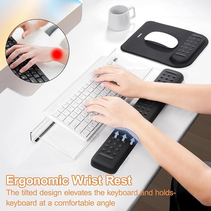 MOSISO Keyboard Stand&Wrist Rest Support for Keyboard &Mouse Pad Set - Image 2