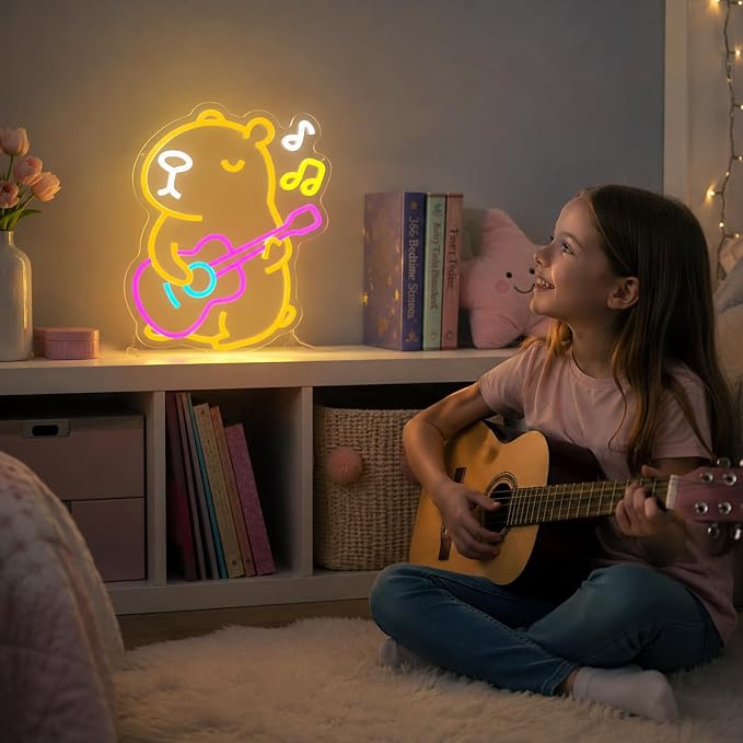 Capybara Neon Sign Animal Neon Light LED Neon Capybara Light for Wall Decor - Image 8