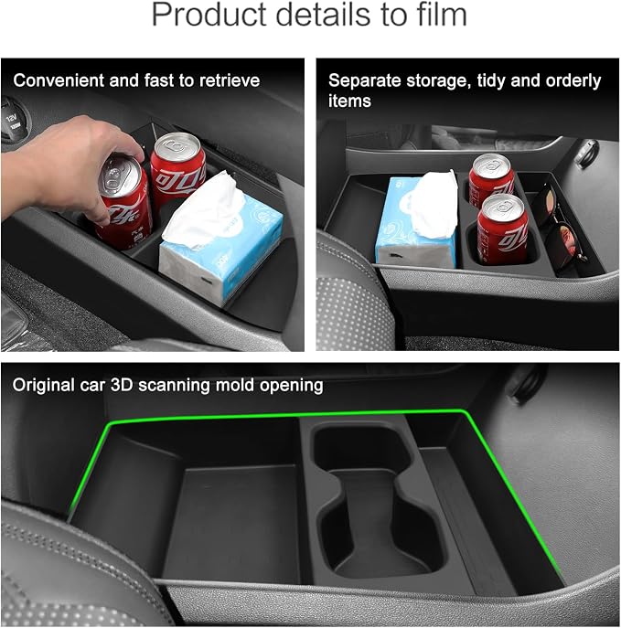 LUCKEASY Centre Console Lower Storage Box for Hyundai Santa Fe 2024-2026 - Image 2