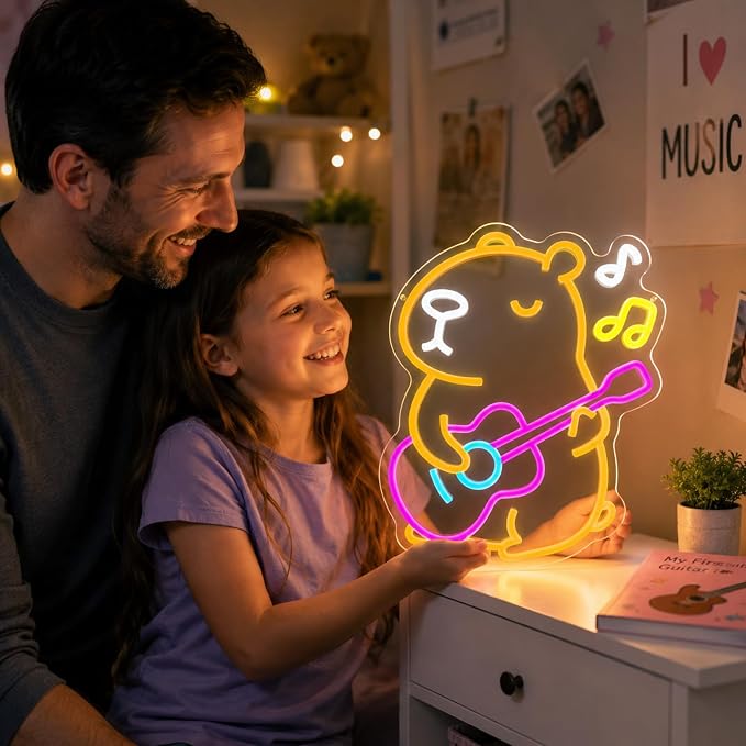 Capybara Neon Sign Animal Neon Light LED Neon Capybara Light for Wall Decor - Image 3