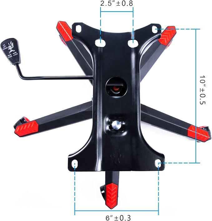 Frassie 28" Gaming Chair Base Replacement Set with Plate, Cylinder, Wheels | Heavy Duty Nylon Gamer Chair Base Replace Kit with 5 Casters Red - Image 4