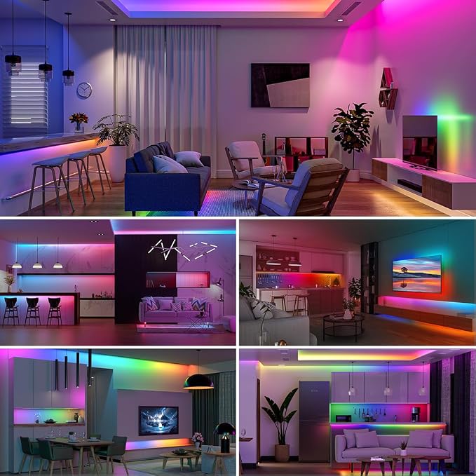 BTF-LIGHTING WS2811 IC RGB 24.6FT DC24V 108LED/m 8mm Width LED Strip Light - Image 7