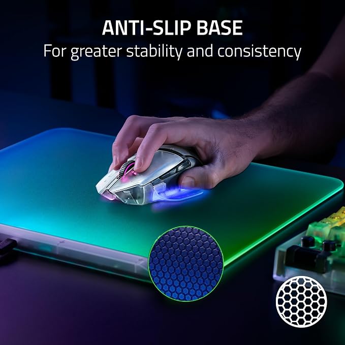 Razer Firefly V2 Pro Fully Illuminated RGB Gaming Mouse Mat: Backlit Design - 15 Zone Chroma Lighting - USB 2.0 Port - Detachable USB Type C Cable - Micro Textured Surface - Anti Slip Base - Image 7