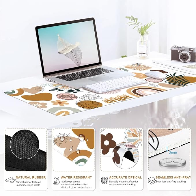 iCasso Sticker Keyboard Mat 35.4"x15.7", Desktop Mat for Workspace - Image 5