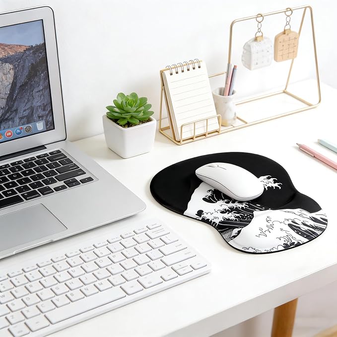 Ergonomic Mouse Pad with Wrist Rest - Gel Wrist Support Mousepad with Non-Slip PU Base for Computer, Laptop, Office & Home - Image 7
