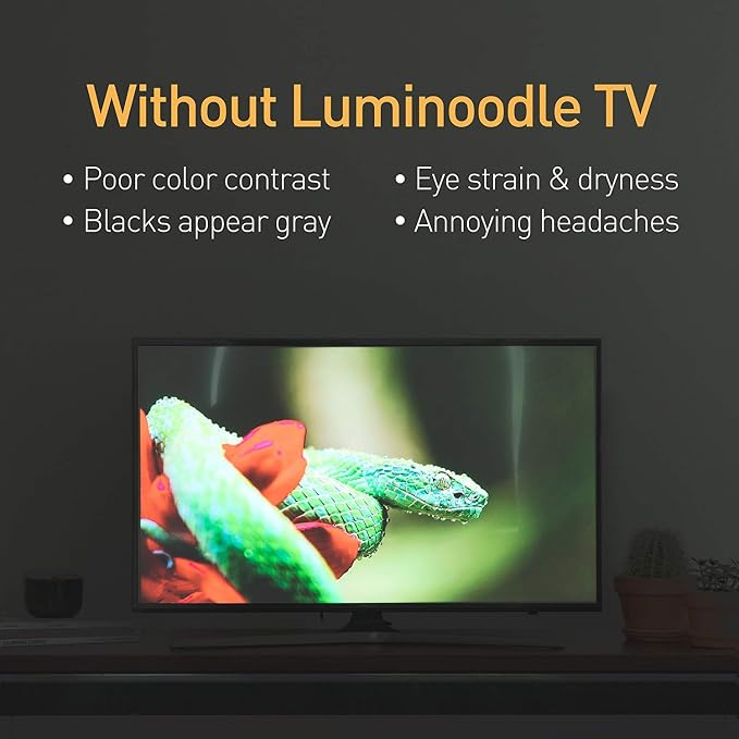 Luminoodle Color Bias Lighting, USB TV and Monitor Backlight LED Strip Lights Kit with Dimmer, Remote - 6.6 ft for 24" to 60" TV - Medium - Image 3