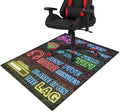 Gaming Chair Mat for Carpet Hardwood Tile Floor,36"x48" Gaming Rug for Gaming Room, Under Desk Non Slip Gamer Rug,Low-Pile Game Room Rug,Rubber Backing Large Gaming Chair Floor Mat,Printed Neon by Unknown