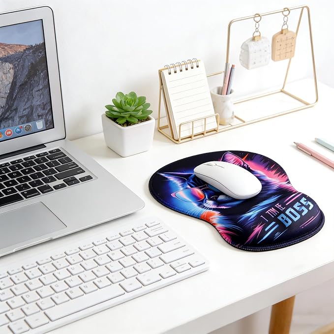 Ergonomic Mouse Pad with Wrist Rest - Gel Wrist Support Mousepad with Non-Slip PU Base for Computer, Laptop, Office & Home - Image 7