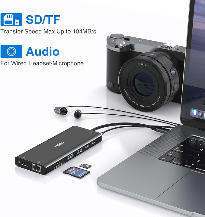 USB C Docking Station Dual Monitor,Laptop Docking Station 3 Monitors for HP - Image 8