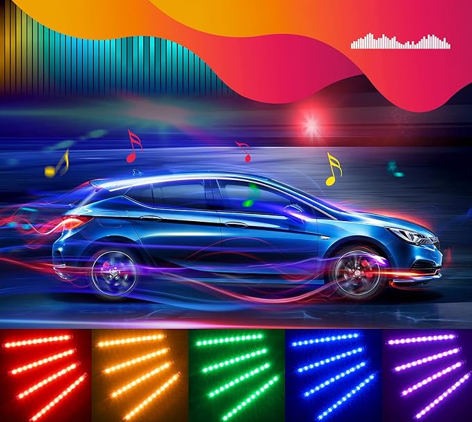 Govee Car LED Lights, RGB Smart Car Interior Lights, App Control - Image 9