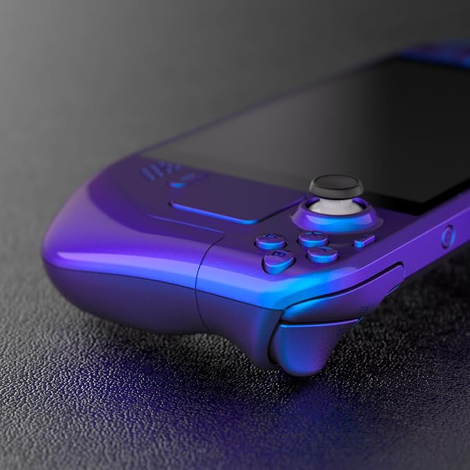 eXtremeRate DIY Full Set Shell with Buttons for Steam Deck LCD, Custom Faceplate Back Plate Replacement Shell for Steam Deck LCD - Chameleon Purple Blue [Console NOT Included] - Image 5