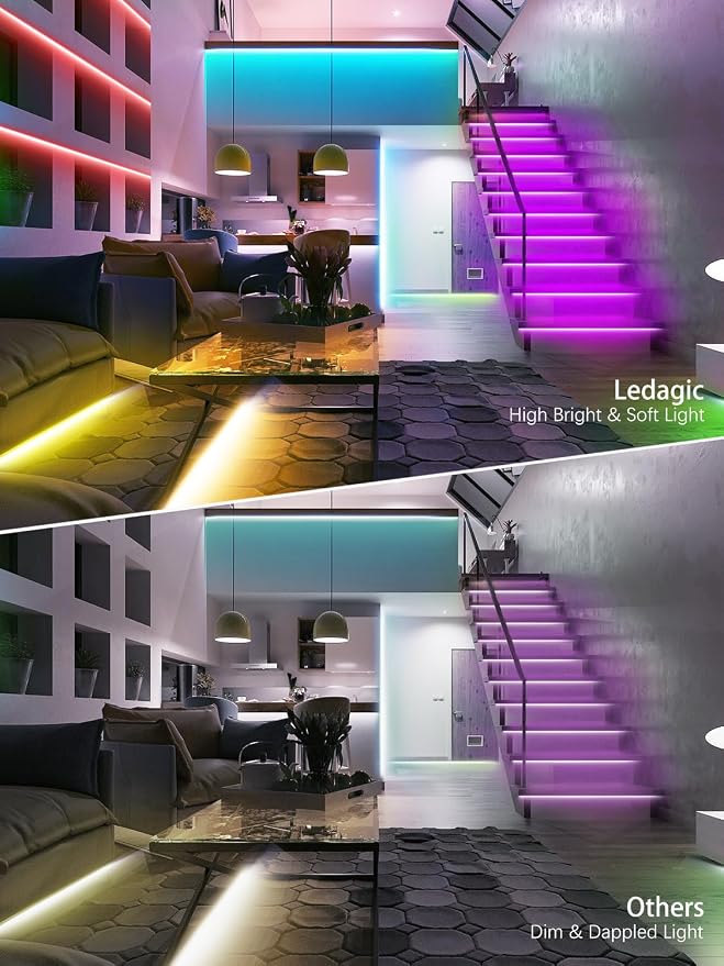 Ledagic Led Lights for Bedroom 100ft 720Leds Bright RGB Led Lights (2*50ft) - Image 2