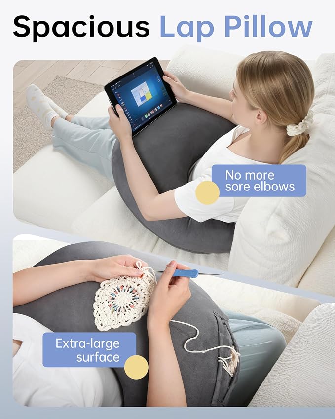 ENITYA Extra Large Ergonomic Reading Pillow with Arm & Elbow Support - Image 2