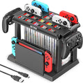Switch Organizer Station with Controller Charger, Charging Dock for Nintendo Switch & OLED Joycons, Storage for Games, TV Dock, Pro Controller, Accessory Kits by Kytok