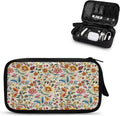 Bohemia Flower Print Electronics Organizer, Travel Cable Organizer bag, Portable Cord Storage/Charger Storage/Cable Storage, Compact Tech Bag & Charger Case by Unknown