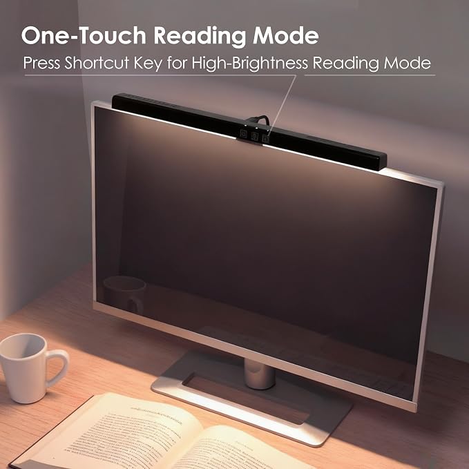 BY-J PC Screen Lamp with Remote Control, Adjustable Screen Light Automatic Dimming, LED USB Computer Lamp 15.7 in Monitor Light Bar Lighting for Office Gaming - Image 6