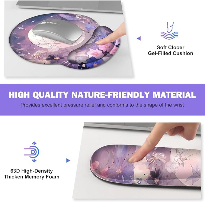 Large Desk Mat, Gaming Mouse Pad Desk Pad, Mousepad + Keyboard Wrist Rest - Image 5