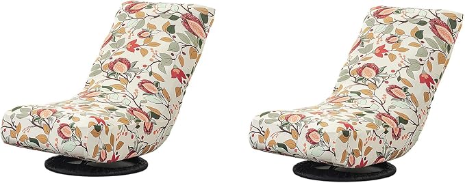 Stretch Swivel Floor Gaming Chair Slipcover - Printed Reclining Folding Protective Lounge Rocker Seat Cover,2 Pack,14 by BSYMDH