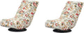 Stretch Swivel Floor Gaming Chair Slipcover - Printed Reclining Folding Protective Lounge Rocker Seat Cover,2 Pack,14 by BSYMDH
