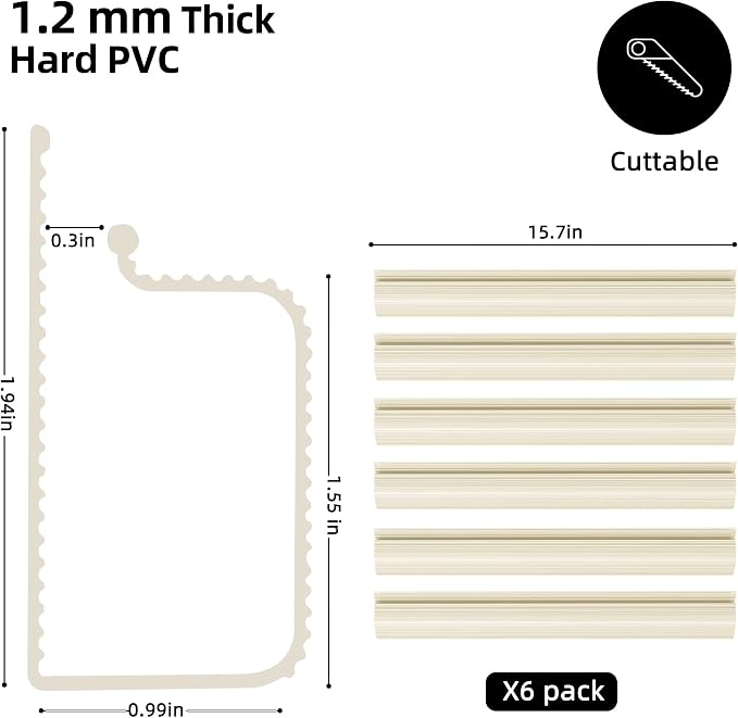 YECAYE Cable Management Under Desk, 94.2 in, Cable Raceway, Beige - Image 5