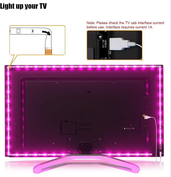 Maylit 8.2 Ft RGB TV LED Backlight for 40-60 Inch Tvs - Image 3