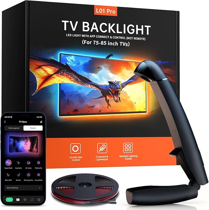 FFJ TV Lights that Change with Screen, 18ft Cuttable LED Backlight by Unknown