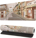 Tokyo Street Mouse Pad Anime Japanese Desk Mat Kawaii Large Gaming Mousepad XL Beige Cute Mousepad Gaming Non-Slip Rubber Base Stitched Edges Keyboard Mouse Mat Desk Pad for Office Home and Game by Siski
