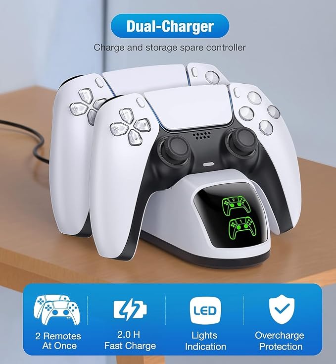 for PS5 Controller Charging Station, for PlayStation 5 Dualsense Charger - Image 6
