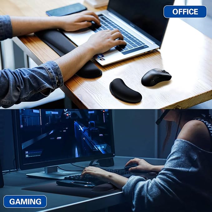 Keyboard Wrist Rest, Canjoy Ergonomic Wrist Rest Cushion Support Pad - Image 7