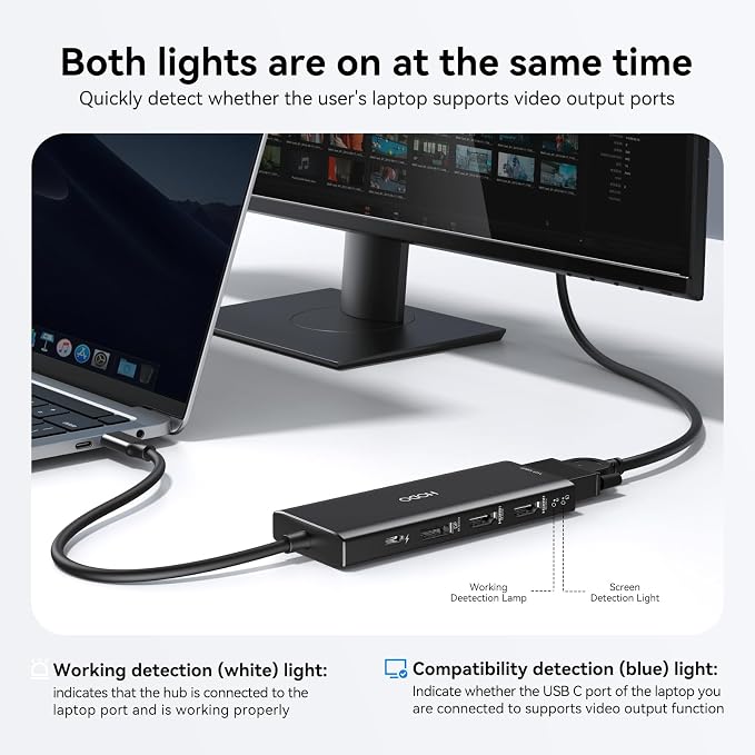 USB C Docking Station Dual Monitor for HP,Laptop Docking Station 3 Monitors - Image 9