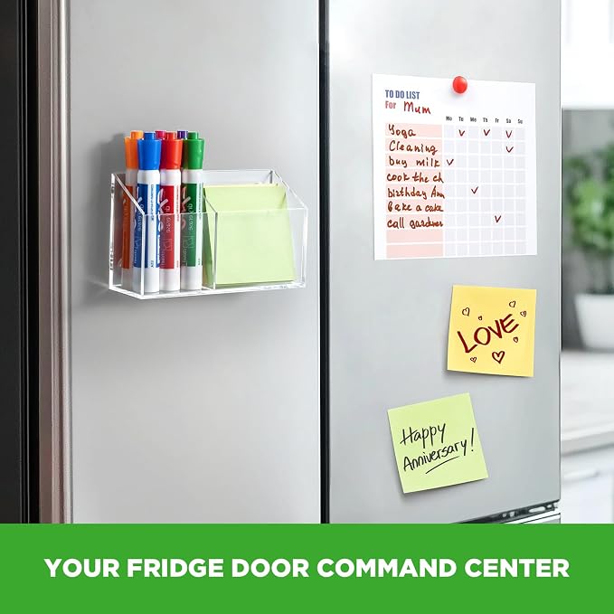 Acrylic Magnetic Pen Holder for Whiteboard,Fridge, School Supplies - Image 5