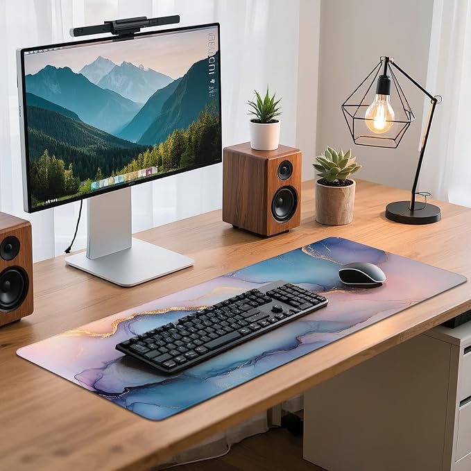 Gaming Mouse Pad - (31.5"×11.8") Marble Large Mouse Pads for Desk - Desk Mat for Keyboard and Mouse with Non-Slip Base, Desks Pad Matfor Game/Office & Home - Image 7