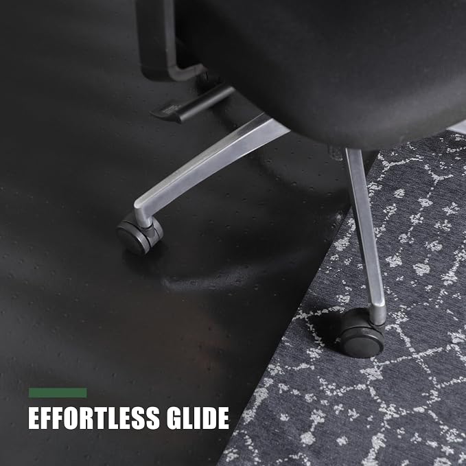Chair Mat for Carpet, 36" x 48" Office Chair Mat for Carpeted Floors, Non-Slip Carpet Protector Floor Mat with Grips, Plastic Heavy-Duty Rolling Desk Mat for Home Office and Gaming (Black) - Image 5