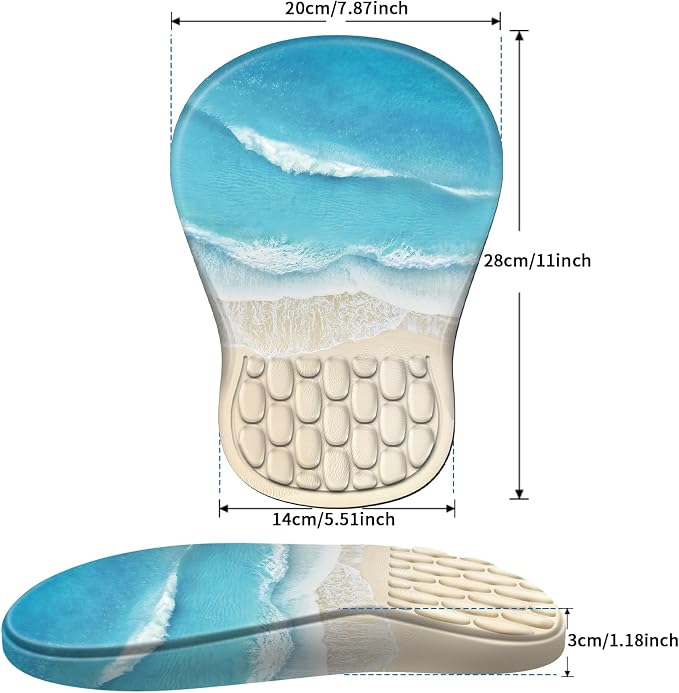 YIWEI Ergonomic Mouse Pad with Wrist Rest for Carpal Tunnel Pain Relief - Image 6