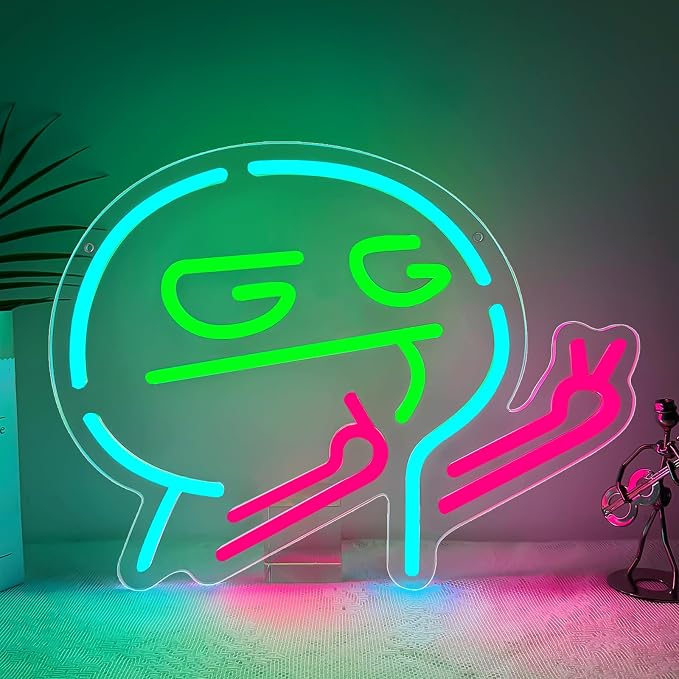 Gaming Neon Sign,Gamer Neon Signs for Game Room Decor,Good Game Neon Sign for Gaming Wall Decor,Game Victory Led Lights,GG Stickman Neon Signs for Teen Boys Room Decor Gifts,Gamer Gifts - Image 7