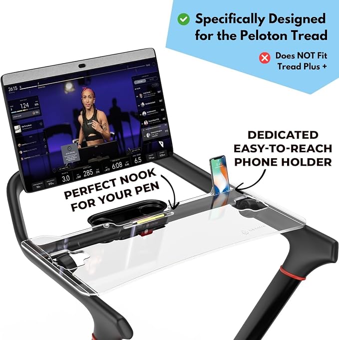SELINA Laptop Tray for Peloton Tread | Treadmill Desk Tray & Phone Holder - Image 3