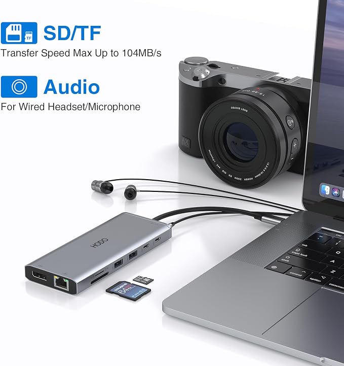 USB C Docking Station Dual Monitor for HP,Laptop Docking Station 3 Monitors - Image 8