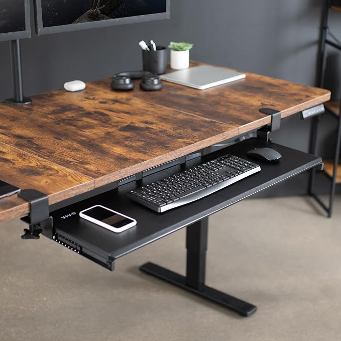 VIVO Black Extra Large 34 x 11 in Under Desk Keyboard Tray, MOUNT-KB15EB - Image 2