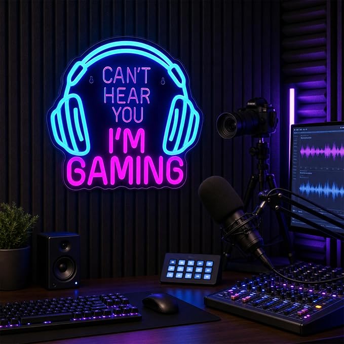 Gaming Neon Sign, Headset Lightup Game LED Neon Light for Game Zone - Image 7