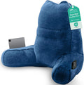 Sasttie Reading Pillow for Bed, Back Pillow for Sitting Up, Navy by SASTTIE