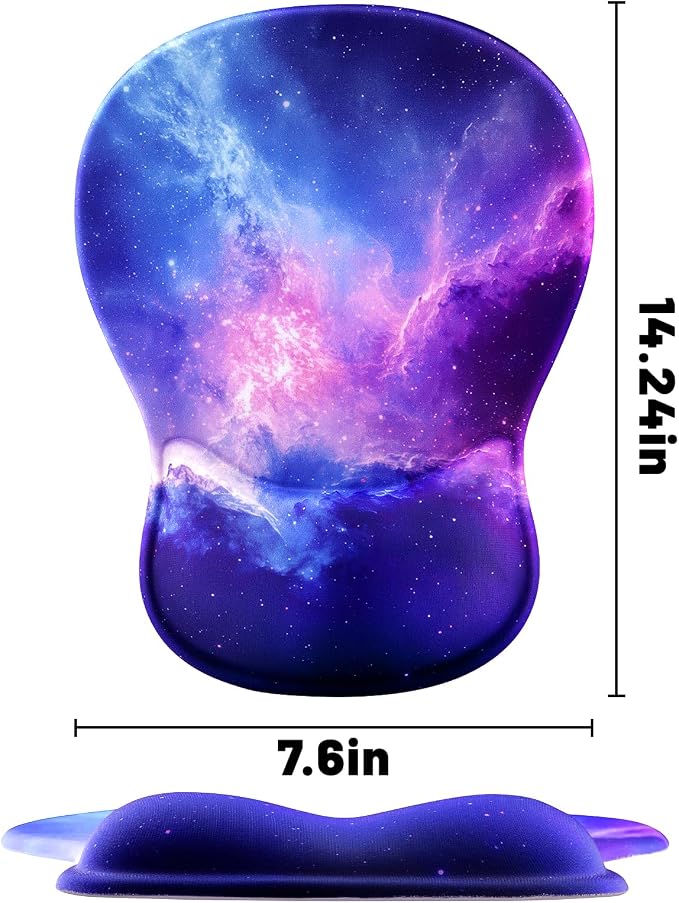Ergonomic Mouse Pad with Wrist Rest - Gel Wrist Support Mousepad with Non-Slip PU Base for Computer, Laptop, Office & Home - Image 6