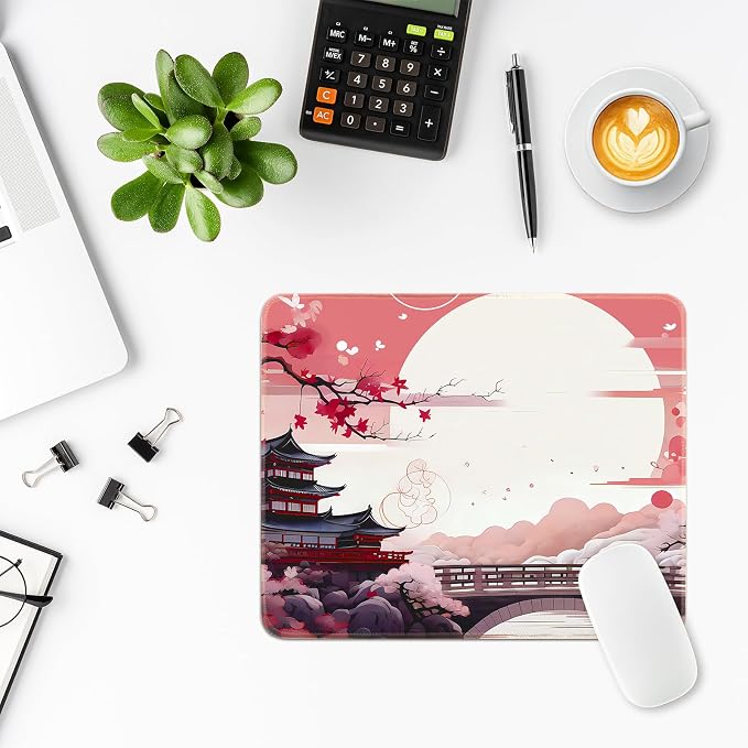 FreeNook Japanese Small Gaming Mouse Pad 10.2 x 8.3 in Computer Mouse Pad Anime Gaming Mousepad, Expanded Architecture Cute Desk Pad with Nop-Slip Suitable for Home Office - Image 7