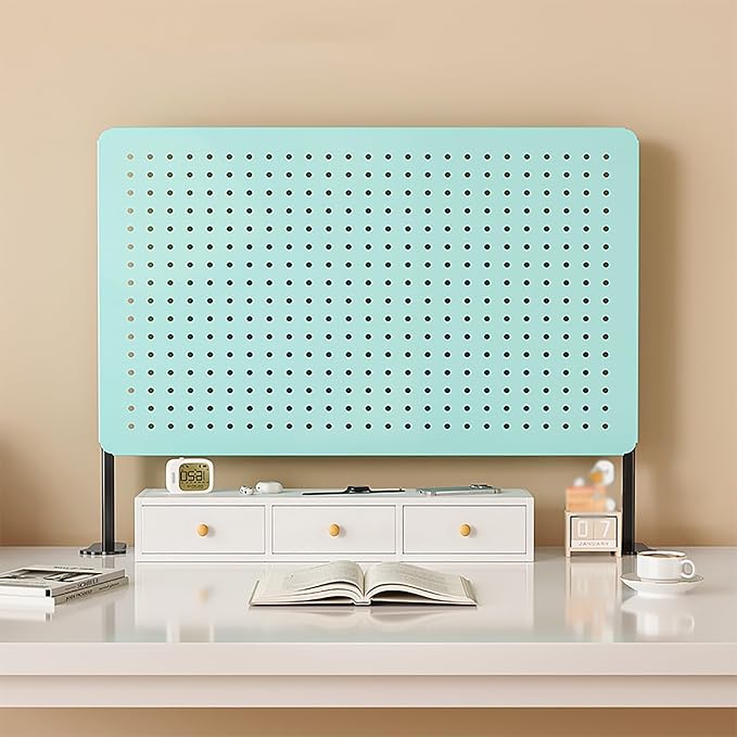Standing Pegboard, Gaming Desk Organizer, Desk Organizer Wall, Standing Work Desk Organizer, Pegboard Organizer for Office, Game Room, Craft Room, Studio(Green,80 * 40cm) by Unknown