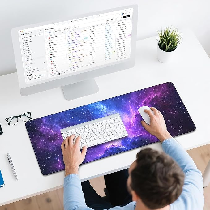 Mouse Pad Gaming - Desk Mat for Keyboard and Mouse - Galaxy Space Large Mouse Pad for Desk, Mousepad (31.5 x 11.8inch) with Non-Slip Base, Desks Pad Mat for Gaming, Office and Home - Image 6
