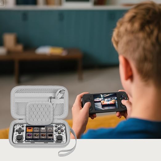 GWCASE Case for Anbernic RG35XX H RG28XX Retroid Game Console, Gray - Image 8