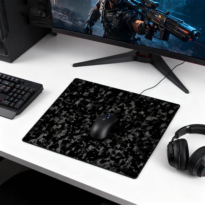 Multipurpose Carbon Fiber Mouse Pad - Hard, Thin, and Lightweight for Office, Gaming, and Daily Computer Use on Desk or Lap (3k Twill, Large) - Image 6