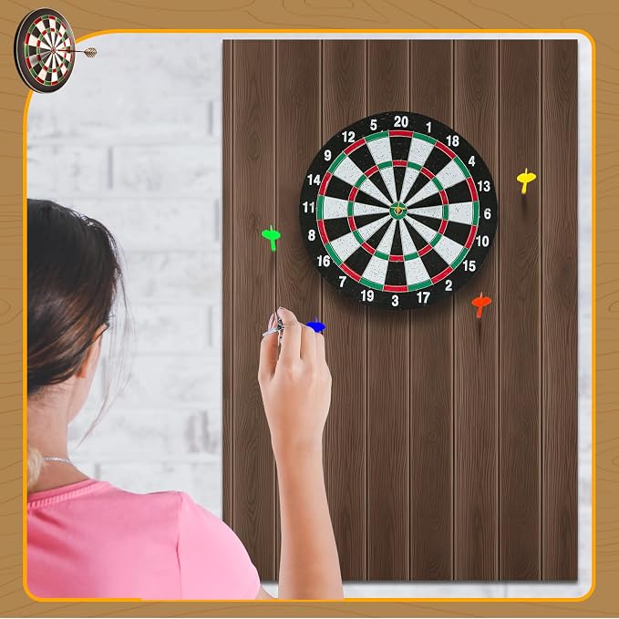 Hahafelt Felt Wood Grain Dart Board Wall Protectors Square Dart Board Backing Tiles Dartboard Backboard Cork Backboards Alternative - Image 6