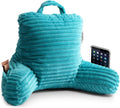 Nestl Reading Pillow for Kids & Teens with Shredded Memory Foam, Luxe Cut Plush Backrest Pillows for Reading and Gaming, for use on Couch, Bed, Floor, Adjustable Support with Washable Cover Teal by Nestl