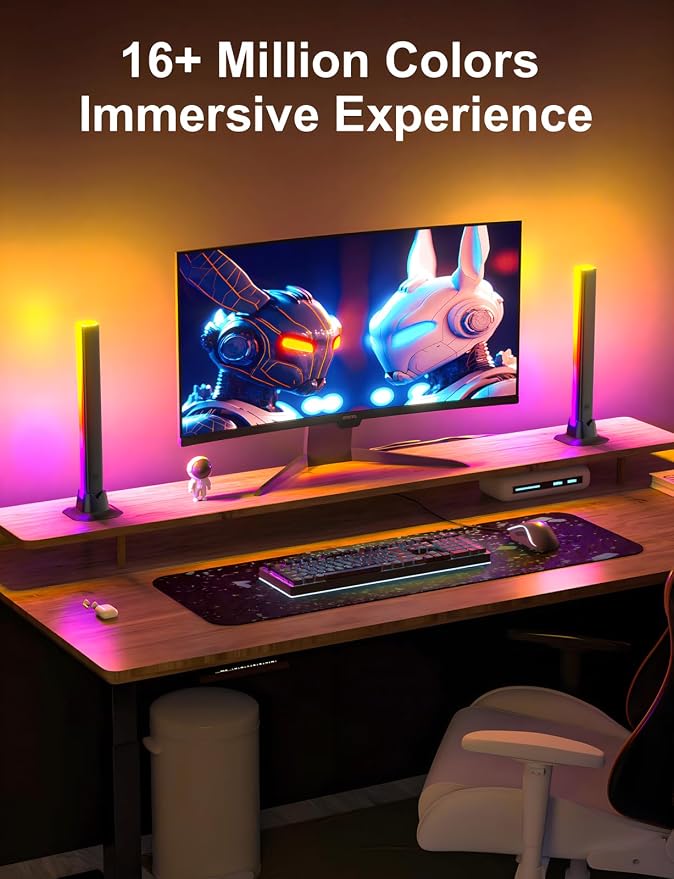 RGB Light Bar, LED Light Bar, APP Control USB Powered, Color Changing TV Backlight Music Sync Ambient Lighting for Room PC Monitor Gaming Party Desk - Image 6