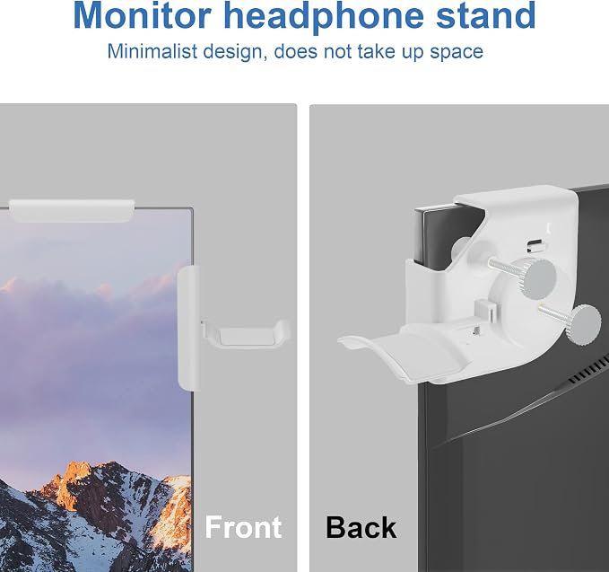 Headphone Holder for Screen (White) - Image 4